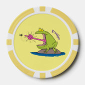 Funny frog en cartoon poker chips (Voorkant)