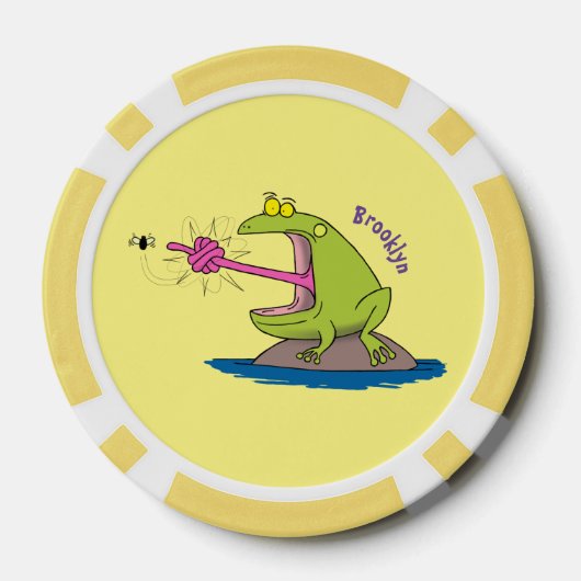 Funny frog en cartoon poker chips (Achterkant)