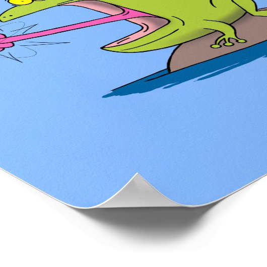 Funny frog en cartoon poster (Hoek)