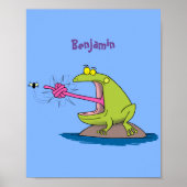 Funny frog en cartoon poster (Voorkant)