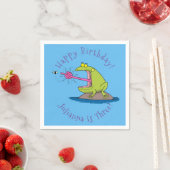 Funny frog en cartoon servet (Insitu)