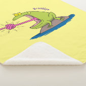 Funny frog en cartoon sherpa deken (3/4)