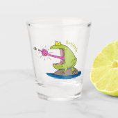 Funny frog en cartoon shot glas (Voorkant)