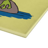 Funny frog en cartoon snijplank (Hoek)