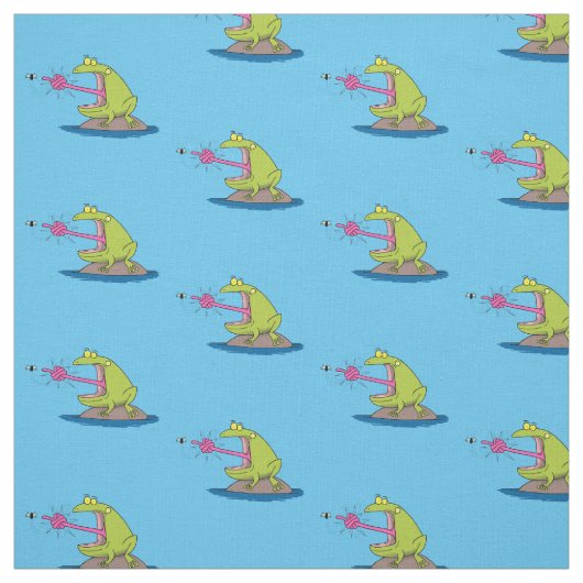 Funny frog en cartoon stof (Swatch)