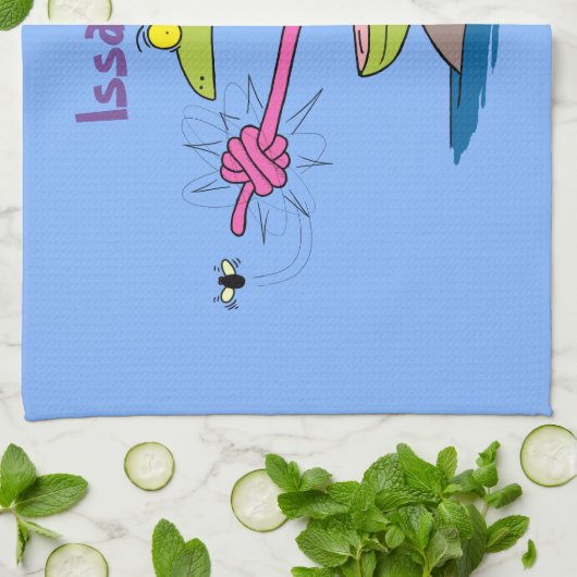 Funny frog en cartoon theedoek (Gevouwen)