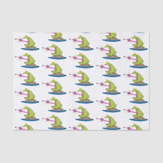 Funny frog en cartoon tissuepapier (Voorkant)