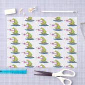 Funny frog en cartoon tissuepapier (Craft)