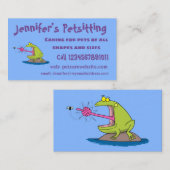 Funny frog en cartoon visitekaartje (Voorkant / Achterkant)