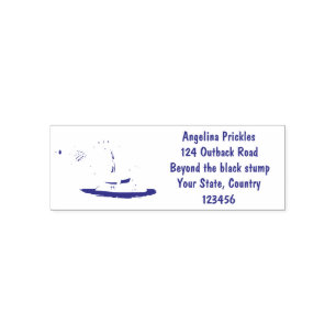 Funny frog en cartoon zelfinktende stempel