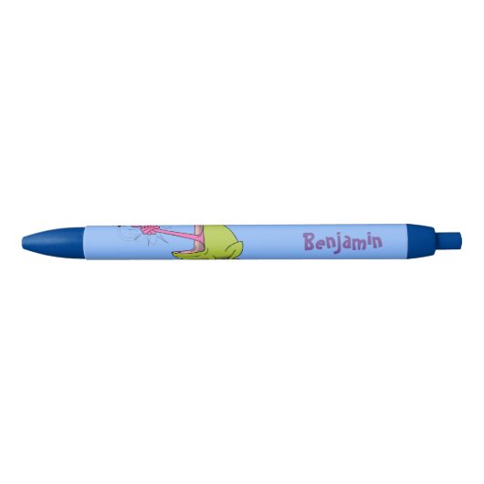 Funny frog en cartoon zwarte inkt pen (Voorkant)