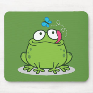 Funny frog en vlindervormig ontwerp muismat