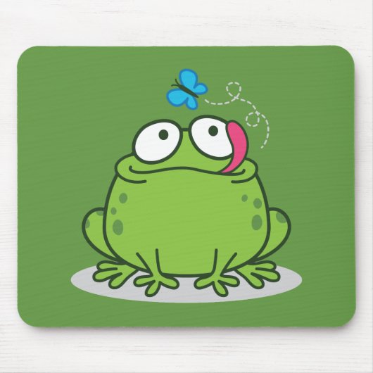 Funny frog en vlindervormig ontwerp muismat (Voorkant)