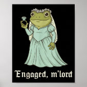 Funny Frog Engagement Matching Couples Tee Snarky Poster (Voorkant)