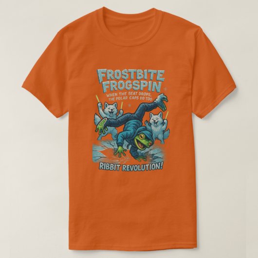 Funny frog frosbiteT-Shirt T-shirt (Design voorkant)
