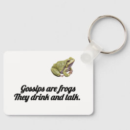 ✨ Funny Frog Gossip Quote Keychain | GetMotivWear 