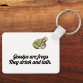 ✨ Funny Frog Gossip Quote Keychain | GetMotivWear  (Voorkant)