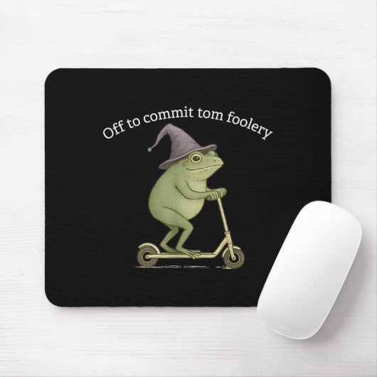 Funny Frog Graphic Saying Off To Commit Tom Fooler Muismat (Met muis)