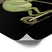 Funny Frog Graphic Saying Off To Commit Tom Fooler Poster (Hoek)