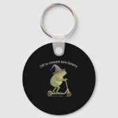 Funny Frog Graphic Saying Off To Commit Tom Fooler Sleutelhanger (Voorkant)