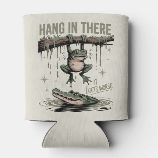 Funny Frog “Hang in There, It Gets Worse” Blikjeskoeler (Achterkant)