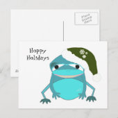 Funny Frog Hoppy-Feestdagen Feestdagenkaart (Voorkant / Achterkant)