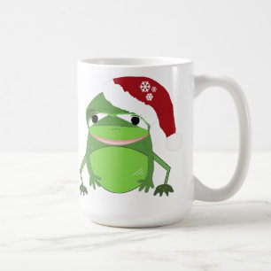 Funny Frog in een Santa Hat Koffiemok