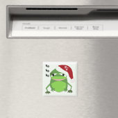 Funny Frog in een Santa Hat Magneet (Insitu (Vaatwasser))
