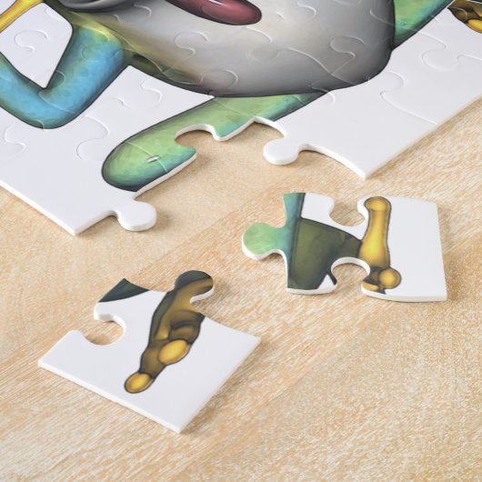 Funny Frog Insanely Froggie Puzzle Legpuzzel (Zijkant)