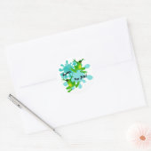 Funny Frog Jump for Joy Ronde Sticker (Envelop)