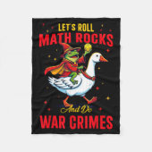 Funny Frog Let's Roll Math Rocks And Do War Crimes Fleece Deken (Voorkant)