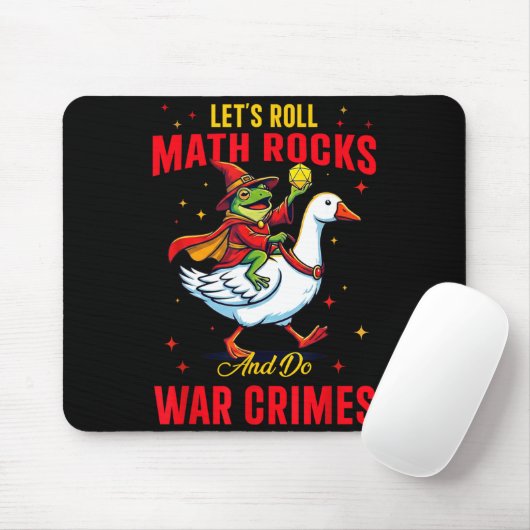 Funny Frog Let's Roll Math Rocks And Do War Crimes Muismat (Met muis)