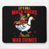 Funny Frog Let's Roll Math Rocks And Do War Crimes Muismat (Voorkant)
