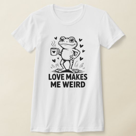 Funny Frog "Love Makes Me Weird" T-Shirt (Laagn)