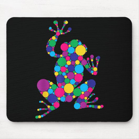 Funny Frog Lovers Polka Dot Art Student Happy Dot  Muismat (Voorkant)