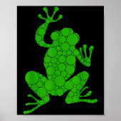 Funny Frog Lovers Polka Dot Art Student Happy Dot Poster (Voorkant)