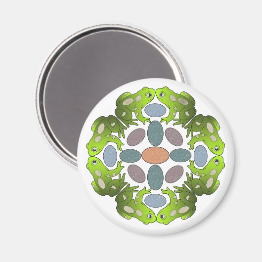 Funny Frog Mandala Magneet (Voorkant / Achterkant)