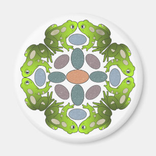 Funny Frog Mandala Magneet
