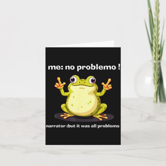 Funny Frog Me No Problemo Narrator But It Was All  Kaart (Voorkant)