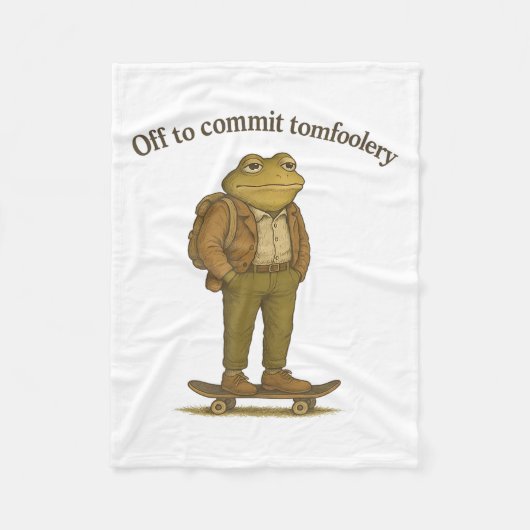 Funny Frog Meme Gekke Dark Humor Off to Commit Tom Fleece Deken (Voorkant)