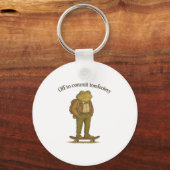 Funny Frog Meme Gekke Dark Humor Off to Commit Tom Sleutelhanger (Voorkant)