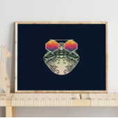 Funny Frog | Met zonnebril wandafdrukken Poster