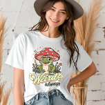 Funny Frog Mushroom Schattige Shy Introvert Tri-Blend Shirt<br><div class="desc">Funny Frog Mushroom Schattige Shy Introvert Womens Tshirt Mode Top beschikt over afrog zitten onder een paddenstoel met de tekst "Me? Raar? Altijd" in moderne scripttypografie. Perfect cadeau voor introverte mensen,  zowel voor hem als voor haar voor verjaardag,  kerst,  Moederdag,  Vaderdag en meer. Ontworpen door Evco Studio www.zazzle.com/store/evcostudio</div>