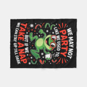 Funny Frog Nap Party For Sleep Lovers And Amphibia Fleece Deken (Voorkant (Horizontaal))