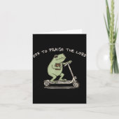 Funny Frog Off To Praise The Lord Christian Scoote Kaart (Voorkant)