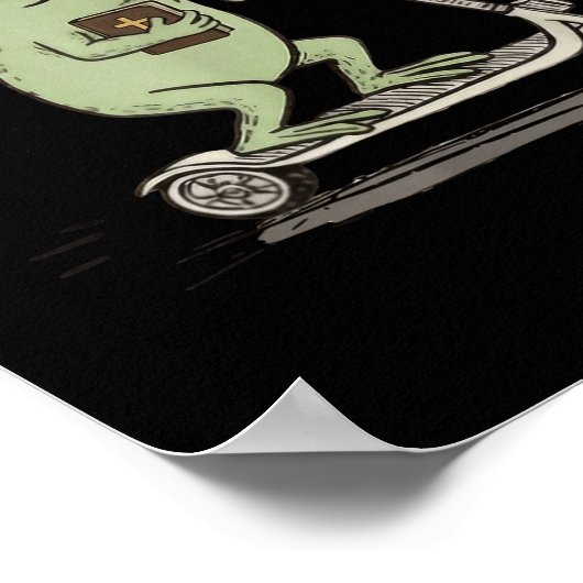 Funny Frog Off To Praise The Lord Christian Scoote Poster (Hoek)