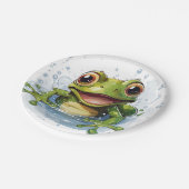 Funny frog papieren bordje (Gekanteld)