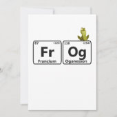 Funny Frog Periodic Table Elements Funny Science Bedankkaart (Voorkant)