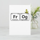 Funny Frog Periodic Table Elements Funny Science Bedankkaart (Staand voorkant)