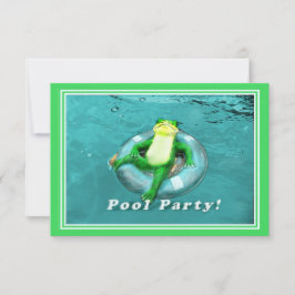 Funny Frog Pool Party Kaart
